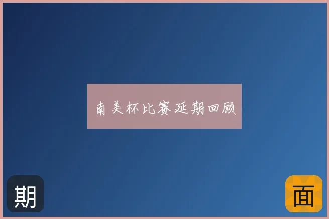 南美杯比赛延期回顾