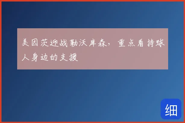 美因茨迎战勒沃库森，重点看持球人身边的支援